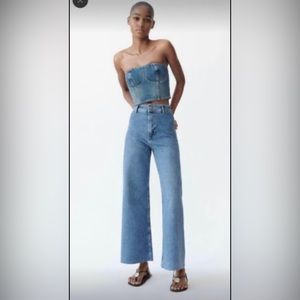Zara marine straight jeans